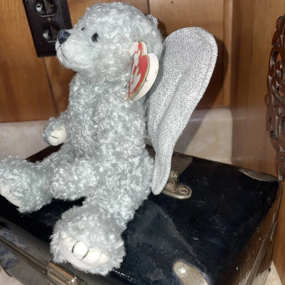 Ty Attic Treasures Collection Sterling‎ Gray Bear Silver Wings